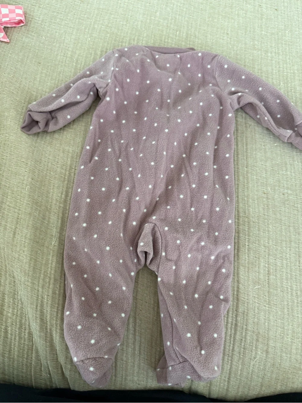 Carter's Lavender Polka Dot Footed One-Piece